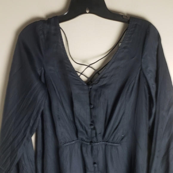 NEW! FREE PEOPLE Later Days Black Midi Dress 4. - Picture 7 of 7